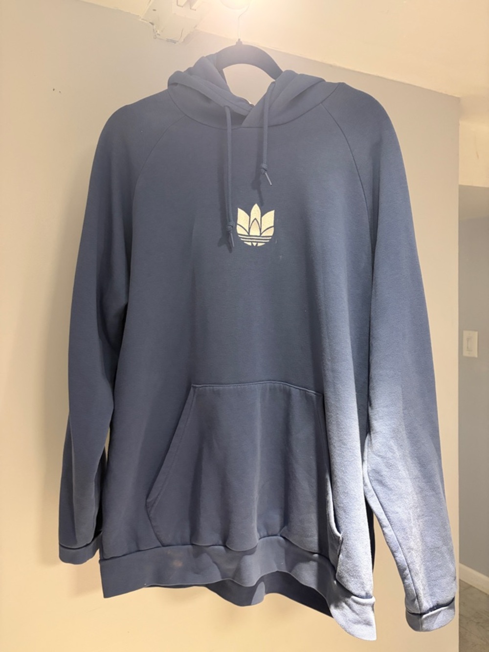 adidas Navy Trefoil Pullover Hoodie